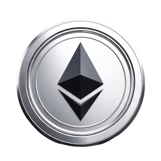 Grafický prvek s plovoucí mincí Ethereum (ETH)